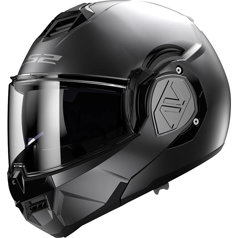 Promo 🔔 Plastic Ls2 Ff906 Advant Solid Modular Helmet Titanium Matt 👏