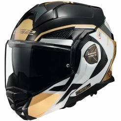 New ✔️ Fiber Ls2 Ff901 Advant X Metryk Helmet Black Gold ✨