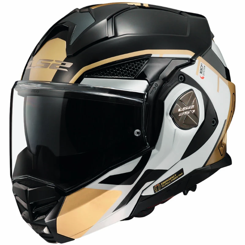 New ✔️ Fiber Ls2 Ff901 Advant X Metryk Helmet Black Gold ✨