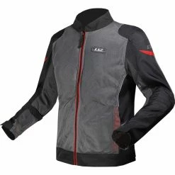 Flash Sale 😀 Ventilated Ls2 Airy Jacket Grey Black Red ✨