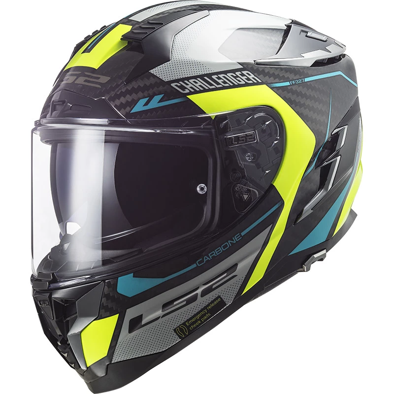 Hot Sale ๐งจ Fiber Ls2 Ff327 Challenger Carbon Thorn Helmet Hv Yellow ๐