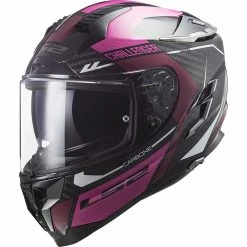 Best Pirce 🛒 Fiber Ls2 Ff327 Challenger Carbon Thorn Helmet Pink ❤️