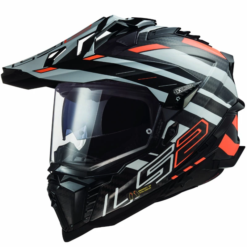Wholesale ๐ Crosstourer Ls2 Mx701 Explorer Carbon Edge Helmet Orange โญ