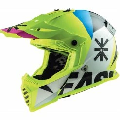 Budget 🌟 Plastic Ls2 Mx437 Fast Evo Heavy Helmet White Yellow ⌛