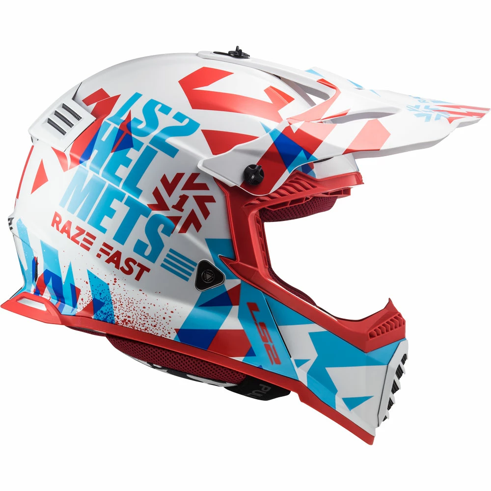 Cheap β Plastic Ls2 Mx437 Fast Evo Funky Red White π - Image 3