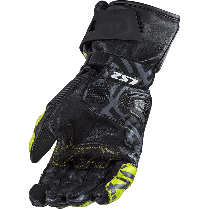 Discount 😀 Racing Ls2 Feng Gloves Black Hv Yellow ⭐ - Image 2