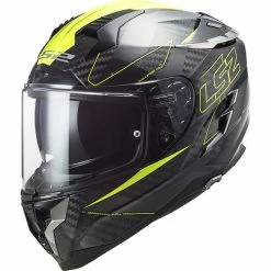 Best Pirce 🌟 Fiber Ls2 Ff327 Challenger Carbon Fold Helmet Yellow ❤️