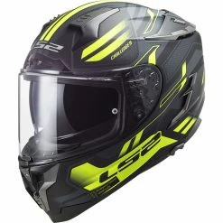 Best deal 👏 Fiber Ls2 Ff327 Challenger Spin Helmet Black Hv Yellow 💯