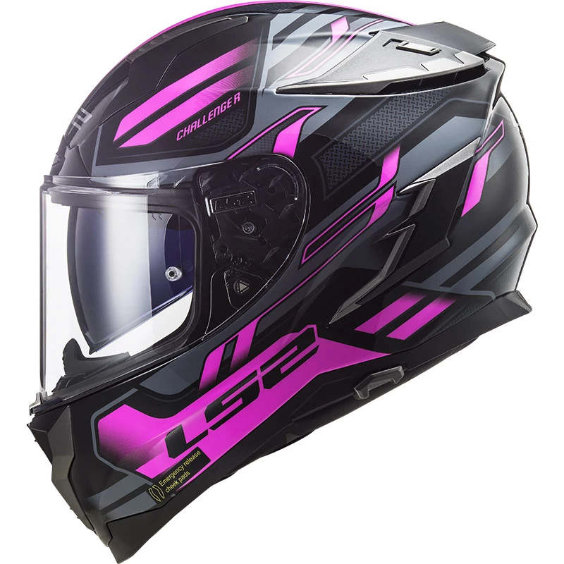 Promo π Fiber Ls2 Ff327 Challenger Spin Helmet Titanium Pink π 2 Promo π Fiber Ls2 Ff327 Challenger Spin Helmet Titanium Pink π - Image 2