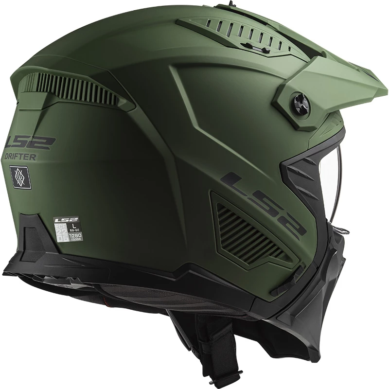 Brand new 🤩 Removable Chin Ls2 Ff606 Drifter Solid Helmet Green Matt 🤩 - Image 2