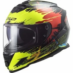 Flash Sale 👍 Plastic Ls2 Ff800 Storm Drop Helmet Black Yellow Red 🎉