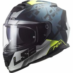Cheapest 🔥 Plastic Ls2 Ff800 Storm Sprinter Helmet Silver Cobalt 🎉