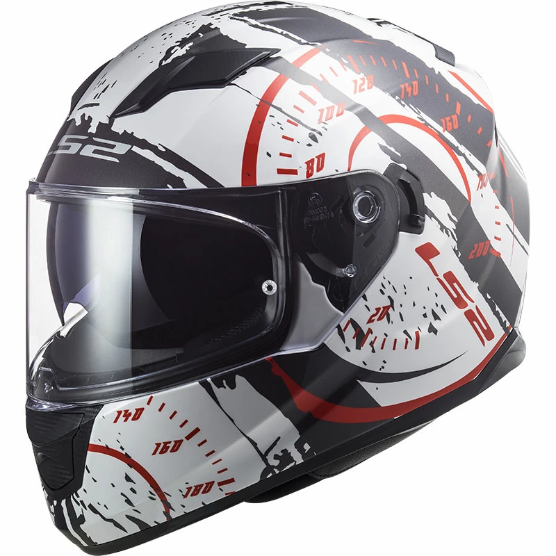 New 🛒 Plastic Ls2 Ff320 Stream Evo Tacho Helmet White Red 😉