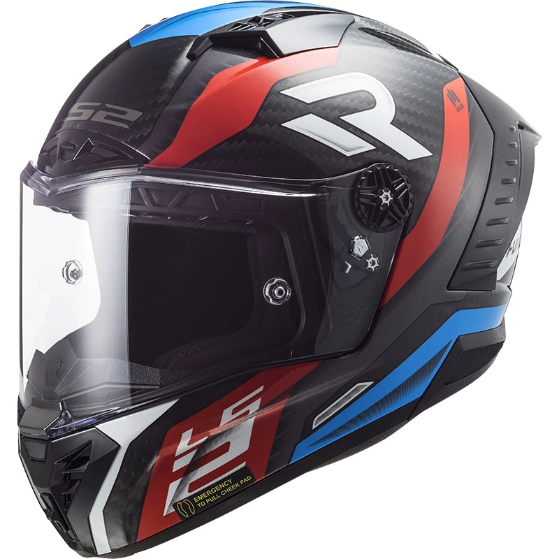 Flash Sale π Fiber Ls2 Ff805 Thunder Carbon Supra 06 Helmet Red Blue β¨