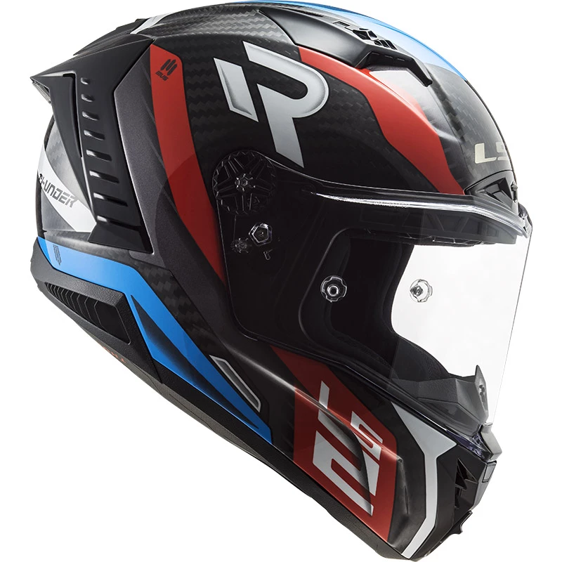 Flash Sale π Fiber Ls2 Ff805 Thunder Carbon Supra 06 Helmet Red Blue β¨ - Image 3