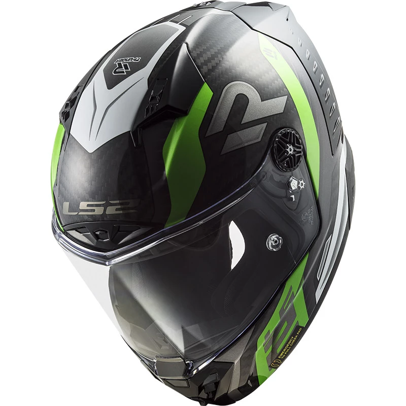 Hot Sale π Fiber Ls2 Ff805 Thunder Carbon Supra Helmet Green White β - Image 2