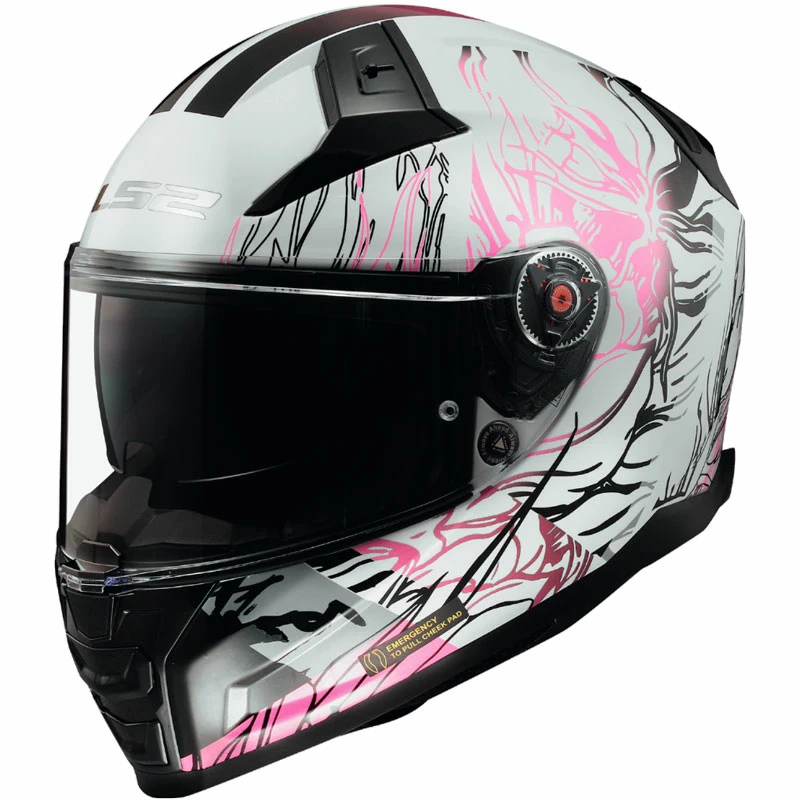 New ⌛ Fiber Ls2 Ff811 Vector 2 Darflo Helmet White Pink 👏