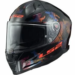 New ⌛ Fiber Ls2 Ff811 Vector 2 Kamo Helmet Black Blue Titanium 🎉