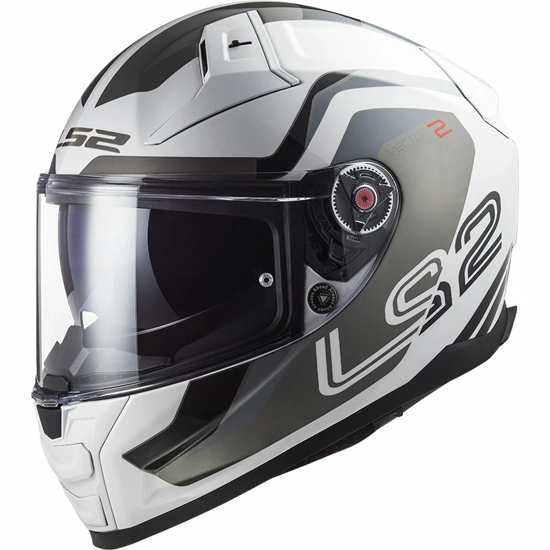 Best Pirce 😀 Fiber Ls2 Ff811 Vector 2 Metric Helmet White Silver 🎉