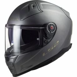 New ⭐ Fiber Ls2 Ff811 Vector 2 Solid Helmet Matt Titanium 😀