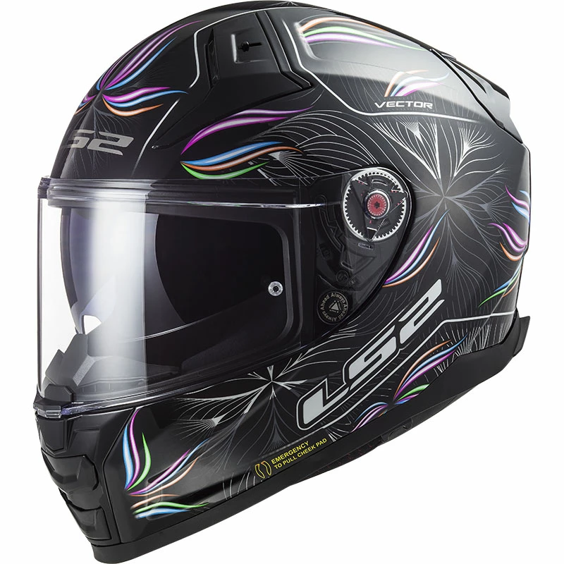 Deals 💯 Fiber Ls2 Ff811 Vector 2 Tropical Helmet Black White ✨