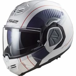 Cheap 😍 Plastic Ls2 Ff906 Advant Cooper Modular Helmet White Blue 🥰