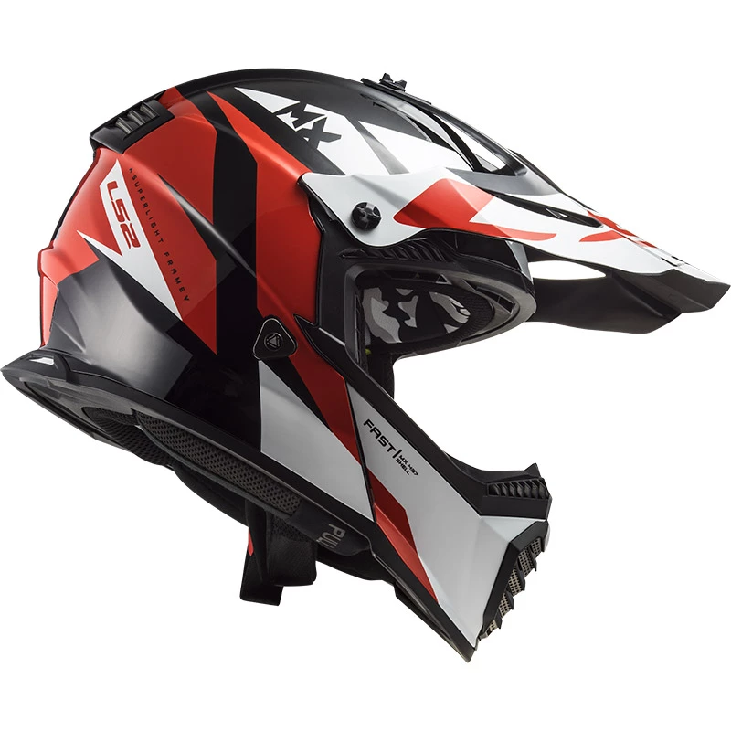 Best reviews of π Plastic Ls2 Mx437 Fast Evo Strike Helmet Black White Red π - Image 3
