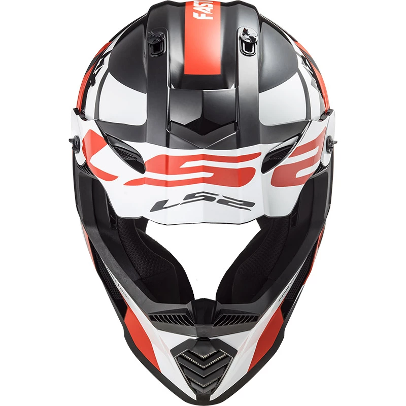 Best reviews of π Plastic Ls2 Mx437 Fast Evo Strike Helmet Black White Red π - Image 4