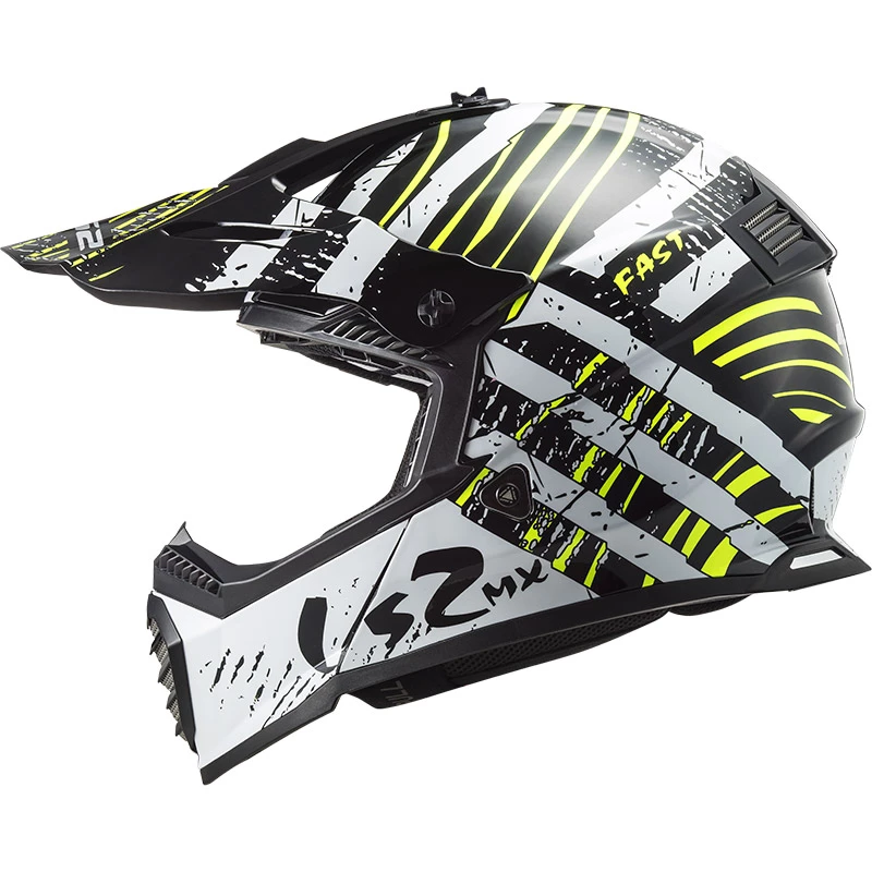 Budget π Plastic Ls2 Mx437 Fast Evo Verve Helmet Black White π₯ - Image 2