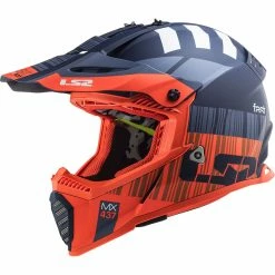 Discount 💯 Plastic Ls2 Mx437 Fast Evo Xcode Helmet Orange Blue 👍