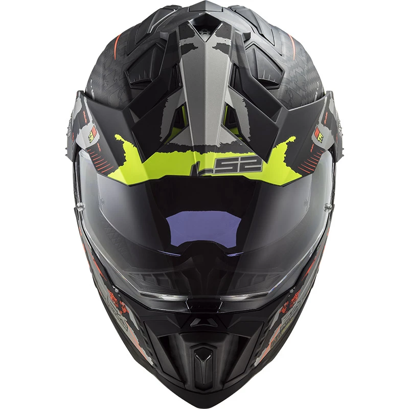 Budget โ Crosstourer Ls2 Mx701 Explorer Carbon Extend Helmet Yellow Matt ๐ - Image 3