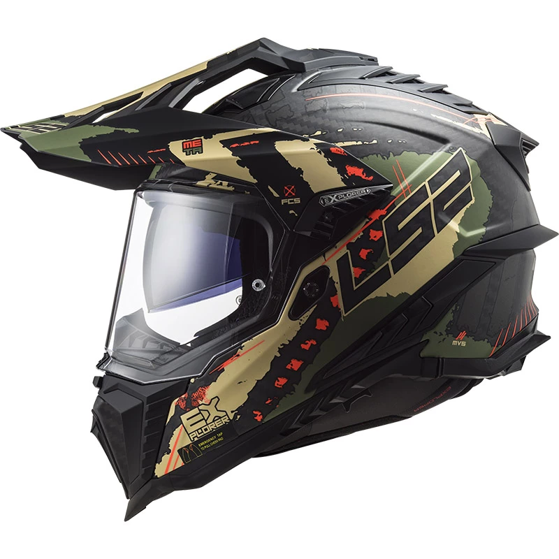 Best Sale 🎉 Crosstourer Ls2 Mx701 Explorer Carbon Extend Helmet Green Matt 🥰 - Image 2