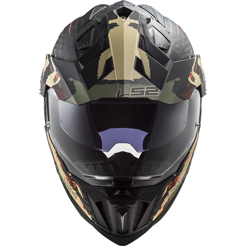Best Sale 🎉 Crosstourer Ls2 Mx701 Explorer Carbon Extend Helmet Green Matt 🥰 - Image 3