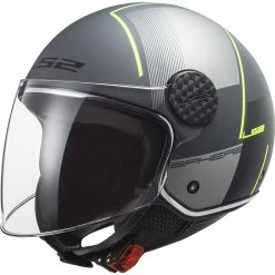 Deals 👏 Plastic Ls2 Sphere Lux Of558 Firm Helmet Black Matt Titanium 💯