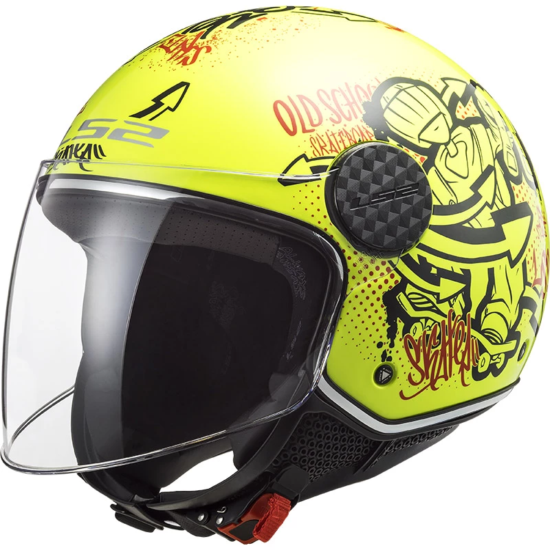 Best Sale 👏 Plastic Ls2 Sphere Lux Of558 Skater Helmet Hv Yellow ⌛