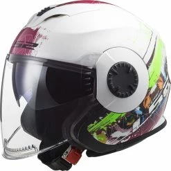 Best deal 💯 Plastic Ls2 Verso Of570 Spring Helmet White Pink 👍