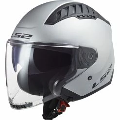 Best deal 🛒 Plastic Ls2 Of600 Copter Solid Helmet Silver Matt 🤩
