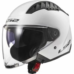 Cheapest ❤️ Plastic Ls2 Of600 Copter Solid Helmet White 💯