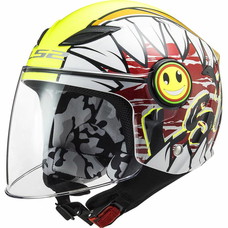 Buy 👍 Plastic Ls2 Of602 Funny Kid Crunch Helmet White Yellow 😀