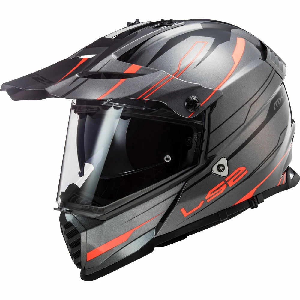 New π Crosstourer Ls2 Mx436 Pioneer Evo Knight Titanium Orange Fluo π₯°