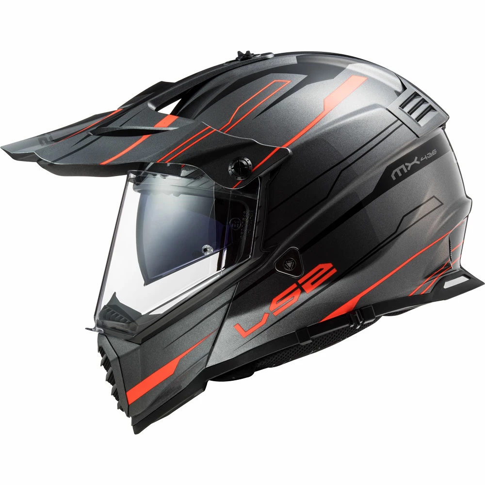 New π Crosstourer Ls2 Mx436 Pioneer Evo Knight Titanium Orange Fluo π₯° - Image 2