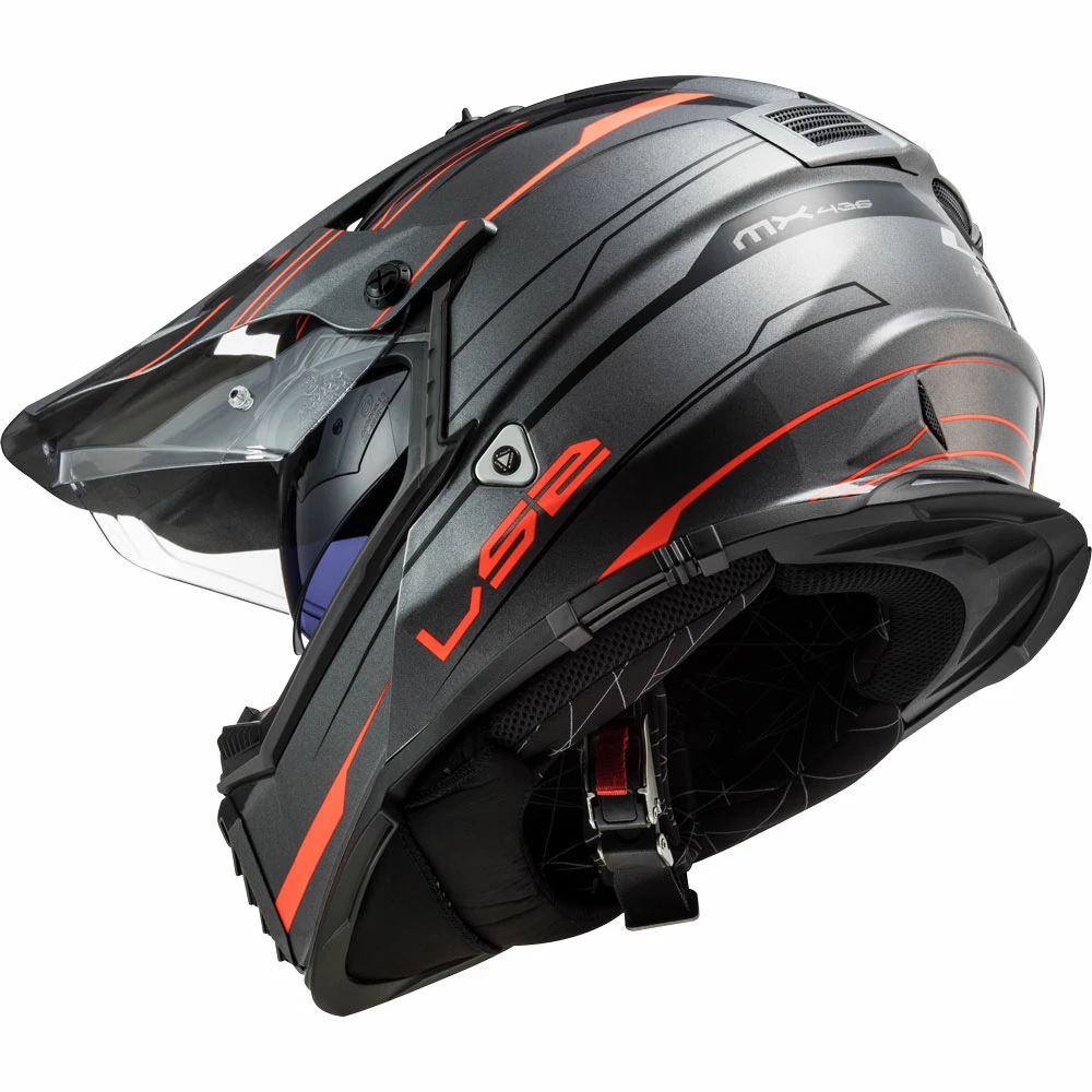 New π Crosstourer Ls2 Mx436 Pioneer Evo Knight Titanium Orange Fluo π₯° - Image 3