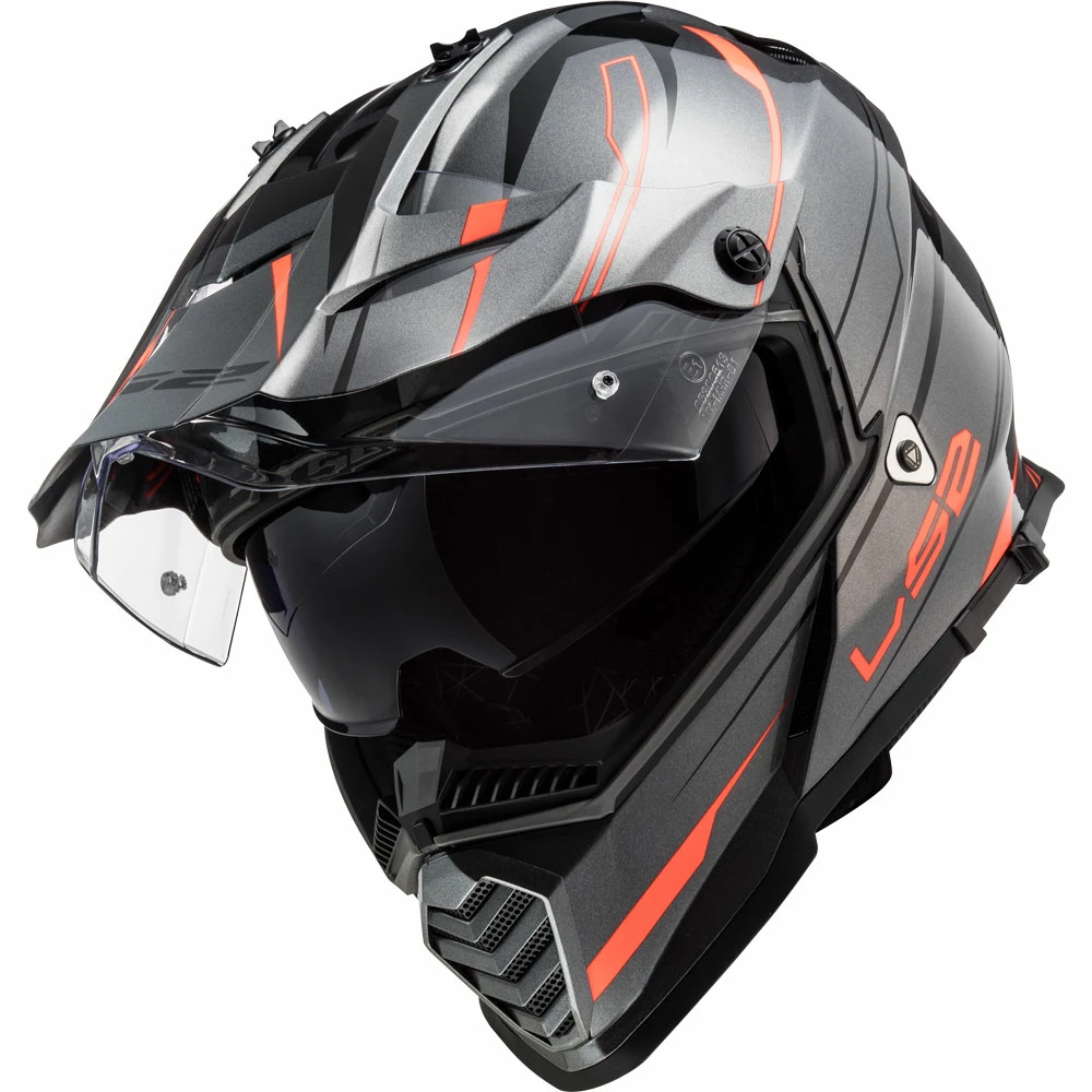 New π Crosstourer Ls2 Mx436 Pioneer Evo Knight Titanium Orange Fluo π₯° - Image 4