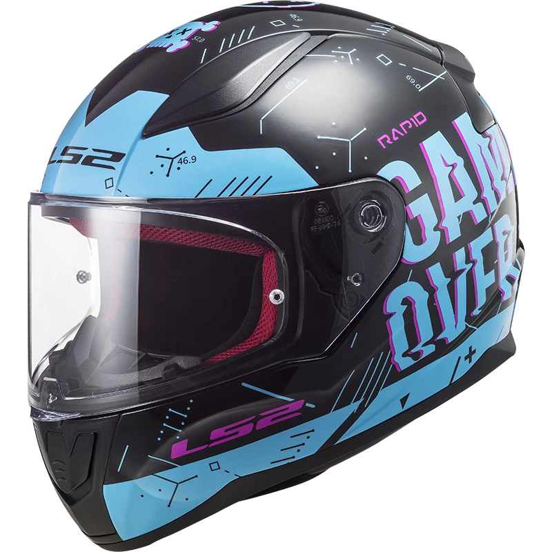Promo π Plastic Ls2 Ff353 Rapid Player Helmet Black Sky Blue βοΈ