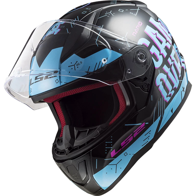 Promo π Plastic Ls2 Ff353 Rapid Player Helmet Black Sky Blue βοΈ - Image 2