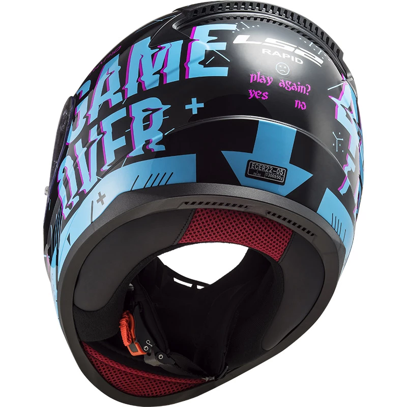 Promo π Plastic Ls2 Ff353 Rapid Player Helmet Black Sky Blue βοΈ - Image 3