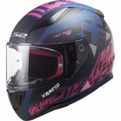 Best deal 😀 Plastic Ls2 Ff353 Rapid Xtreet Helmet Matt Blue Purple ⭐