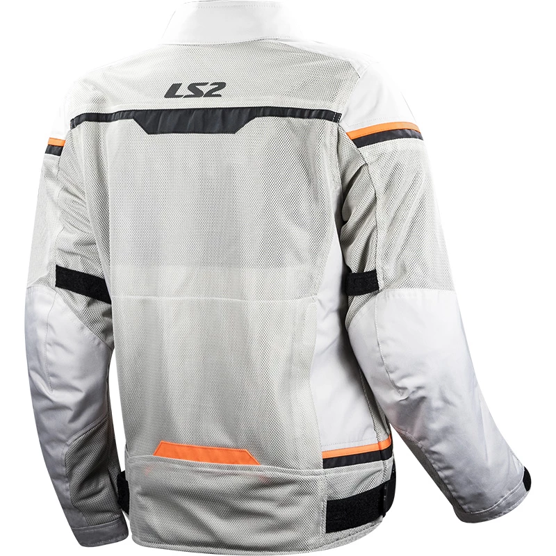 Budget π Ventilated Ls2 Riva Lady Jacket Light Grey Hv Orange π― - Image 2