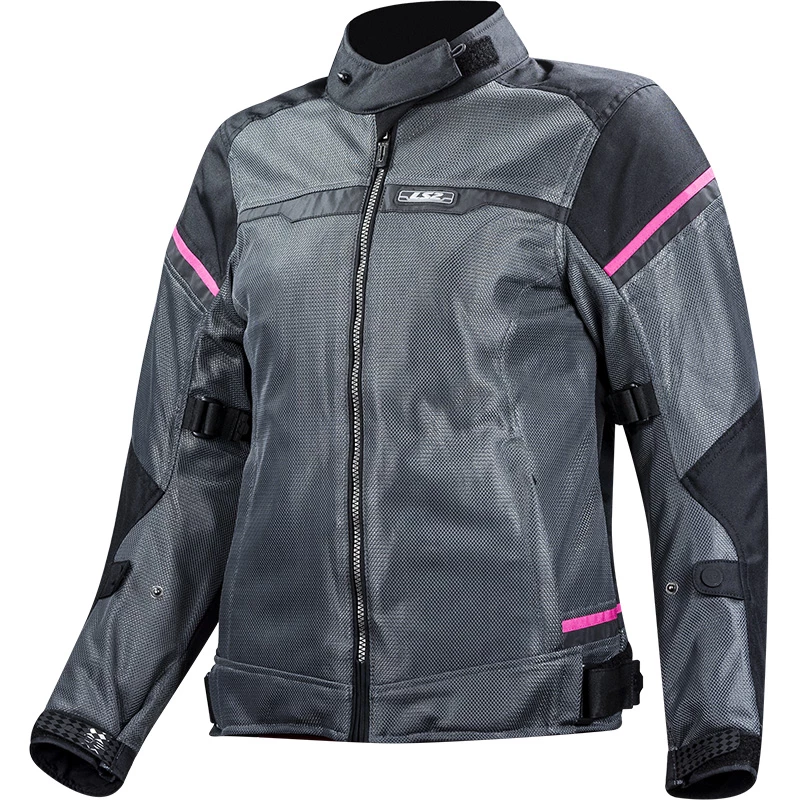 Promo π Ventilated Ls2 Riva Lady Jacket Black Dark Grey Pink π