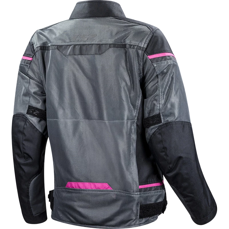 Promo π Ventilated Ls2 Riva Lady Jacket Black Dark Grey Pink π - Image 2